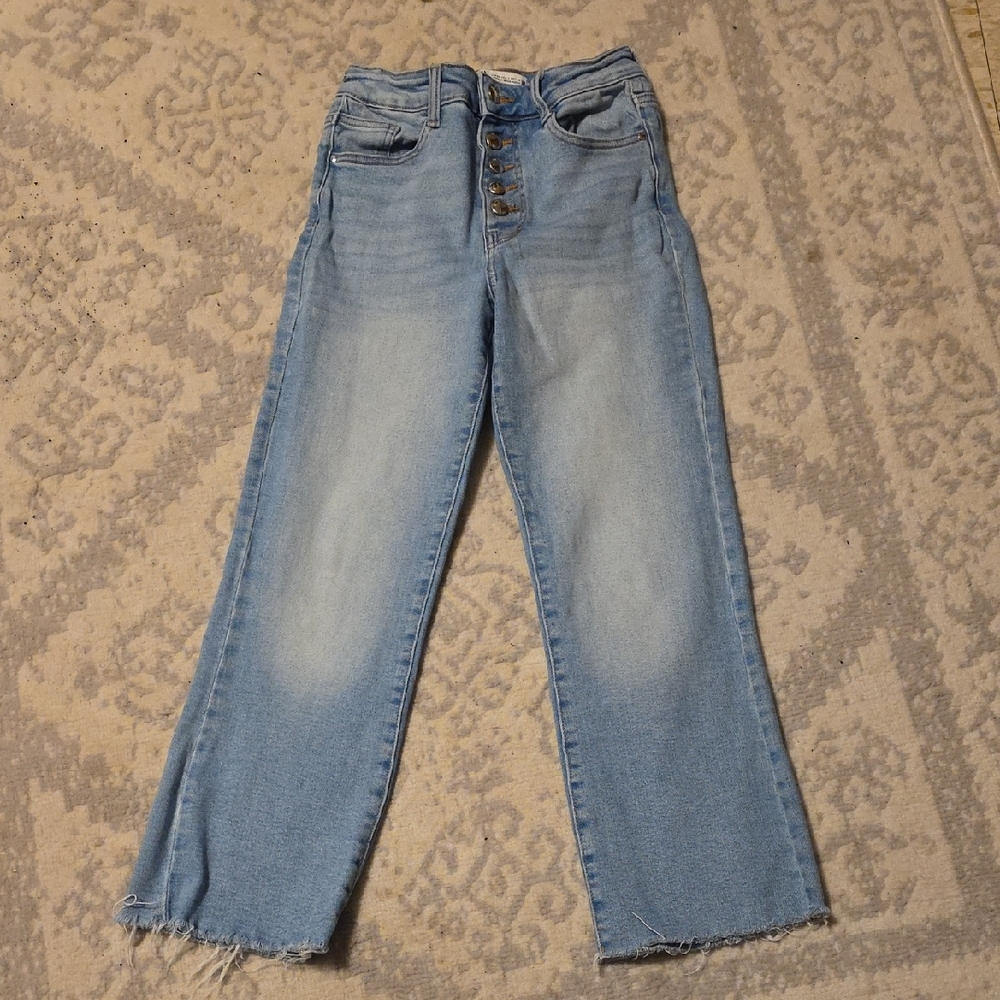 Zara Light Blue Straight Leg Jeans